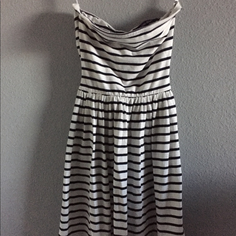 Strapless Strip Dress